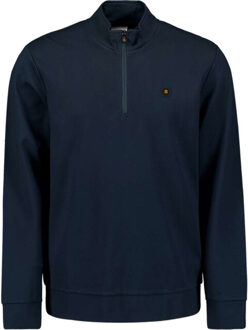 No Excess Sweater half zipper deep blue - maat XXL Blauw