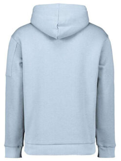 No Excess Sweater hooded brushed dusty blue - maat XL Blauw