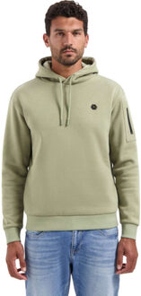 No Excess Sweater hooded brushed light moss Bruin - XL