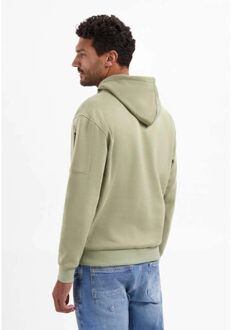 No Excess Sweater hooded brushed light moss Bruin