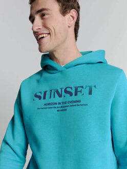 No Excess Sweater hooded seablue Veelkleurig - M