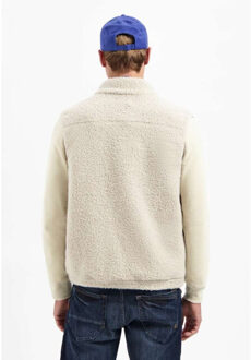 No Excess Sweater vest full zip teddy sleeve sand - maat XL Kaki