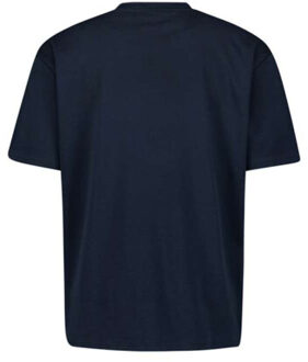 No Excess T-shirt crewneck heavy solid basic deep blue Blauw