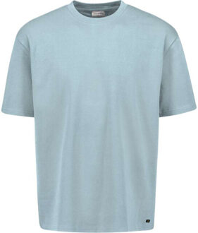 No Excess T-shirt crewneck heavy solid basic ice Blauw - L