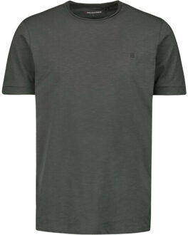 No Excess T-shirt crewneck slub dark grey Grijs