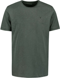 No Excess T-shirt crewneck slub dark steel - maat S Groen