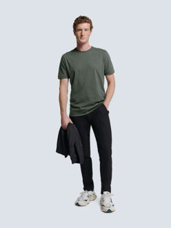 No Excess T-shirt crewneck slub dark steel - maat XXXL Groen