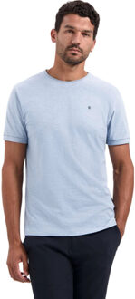 No Excess T-shirt crewneck slub dusty blue - maat S Blauw