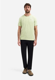 No Excess T-shirt crewneck slub green - maat S Groen