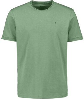 No Excess T-shirt crewneck slub green - maat XL Groen