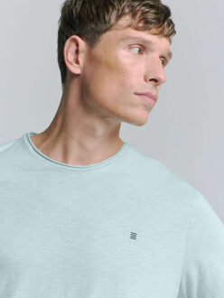 No Excess T-shirt crewneck slub ice - maat L Blauw