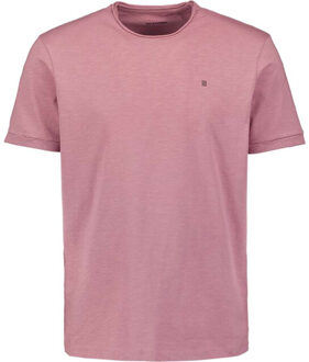 No Excess T-shirt crewneck slub mauve - maat M Roze