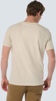 No Excess T-Shirt Crewneck Slub Stripes With Linen Cement  XL Beige