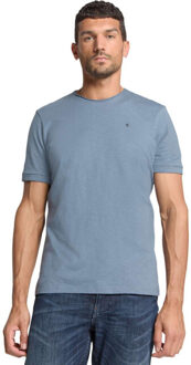 No Excess T-shirt crewneck slub washed blue Blauw - XL