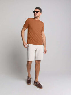 No Excess T-shirt crewneck solid basic caramel Bruin - L