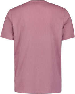 No Excess T-shirt crewneck solid basic mauve - maat XXL Roze