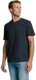 No Excess T-shirt crewneck solid basic night Blauw - M