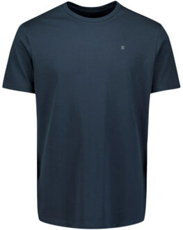No Excess T-shirt crewneck solid basic night - maat M Blauw