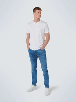 No Excess T-shirt crewneck solid basic white - maat S Wit