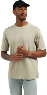 No Excess T-shirt crewneck solid heavy interl taupe - maat S Bruin