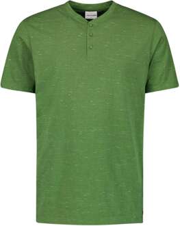No Excess T-shirt granddad sluiting korte mouw green Groen