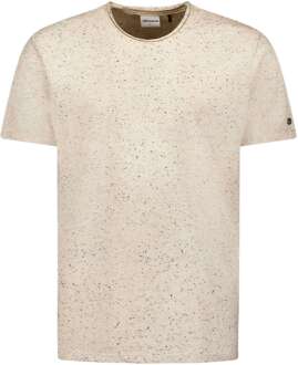 No Excess T-shirt korte mouw ronde hals melange cream Ecru - XXL