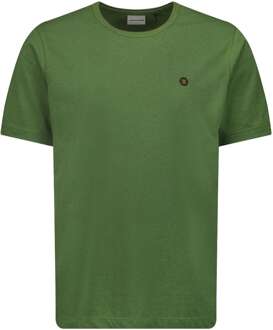 No Excess T-shirt korte mouw ronde hals melange green Groen - XL