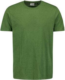 No Excess T-shirt korte mouw ronde hals melange green Groen - XL