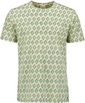 No Excess T-shirt korte mouw ronde hals met print green Groen - XL