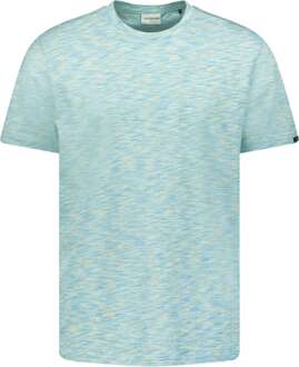 No Excess T-shirt korte mouw ronde hals multi coloured aqua Blauw - XL