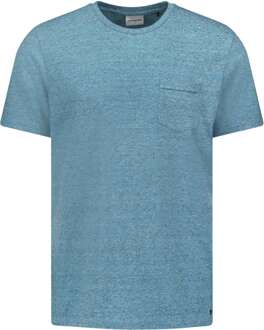 No Excess T-shirt korte mouw ronde hals multi coloured aqua Blauw - XL