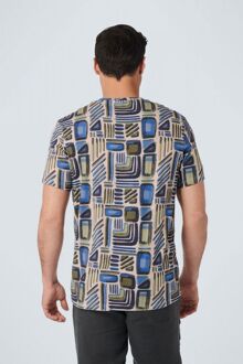 No Excess T-Shirt Print Blauw - M,XL,XXL