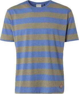 No Excess T-Shirt Strepen Blauw Groen - 3XL,L,M,XL,XXL