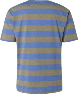 No Excess T-Shirt Strepen Blauw Groen - L,M,XL,XXL