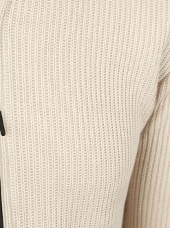 No Excess Vest Knitted Rib Structure Ecru Beige - M,XXL