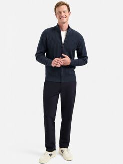 No Excess Vest Knitted Structure Navy Blauw - XXL