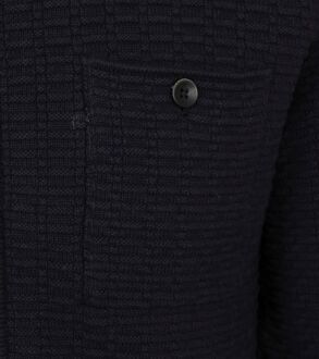 No Excess Vest Structuur Navy Blauw Donkerblauw - XXL