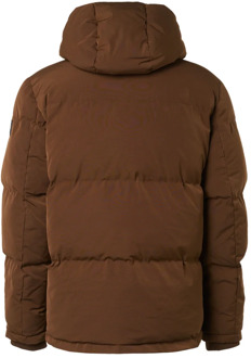 No Excess Winterjas Short Fit Hooded Padded Camel  2XL Bruin