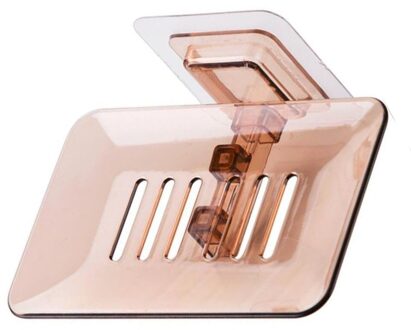 No-Gat Plakken Kristal Wc Sifon Zeep Rack Percolaat Zeepkist Badkamer Zeep Gerechten Opslag Houders & Rekken Bruin