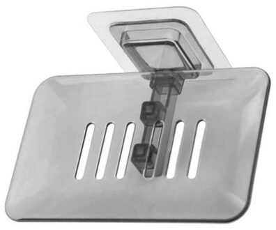 No-Gat Plakken Kristal Wc Sifon Zeep Rack Percolaat Zeepkist Badkamer Zeep Gerechten Opslag Houders & Rekken zwart