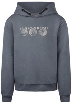 No Way Monday jongens hoodie Blauw - 128