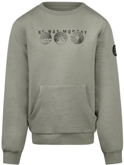 No Way Monday jongens sweater Army - 152