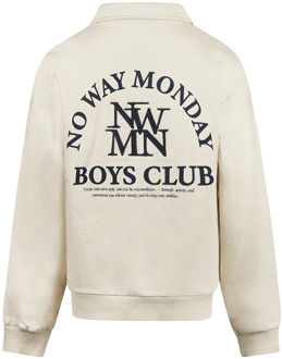 No Way Monday jongens sweater Ecru - 158
