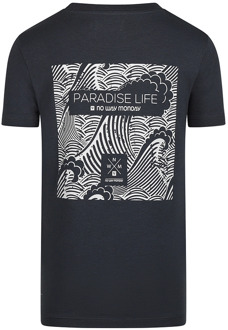 No Way Monday jongens t-shirt Blauw - 164