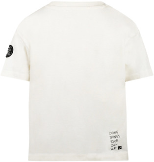 No Way Monday jongens t-shirt Ecru - 122