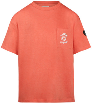 No Way Monday jongens t-shirt Rood - 158