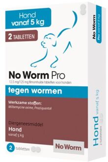 NO WORM Exil No Worm Pro - Hond - 2 Tabletten