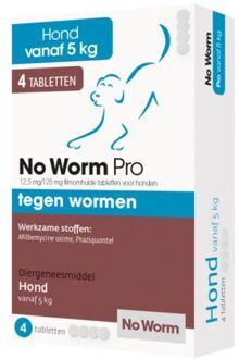 NO WORM Exil No Worm Pro - Hond - 4 Tabletten
