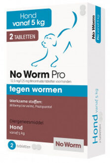 NO WORM Exil No Worm Pro - Hond - 4 Tabletten