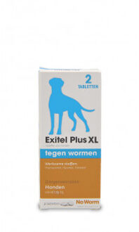 NO WORM Ontwormingsmiddel - Grote Hond - 2 Tabletten